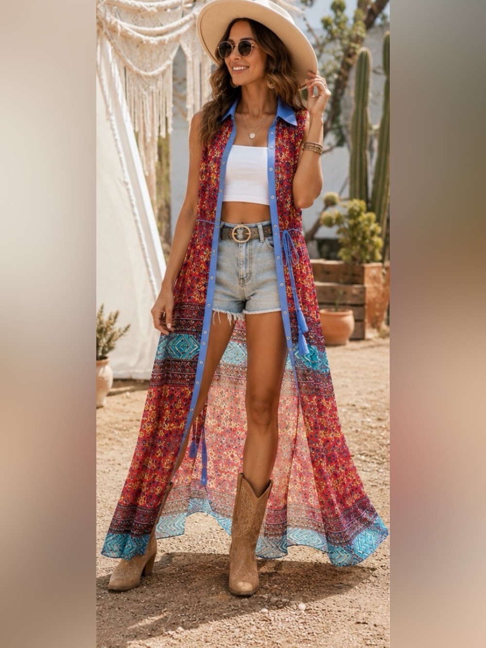 Vintage Flying Tomato Boho Maxi Dress - Size Medium